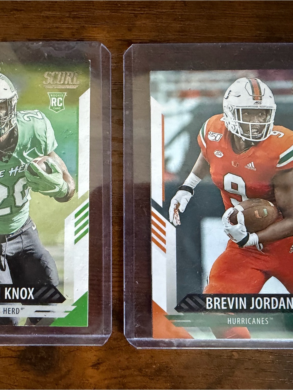Brevin Jordan #9 Miami Hurricanes Football Card - Orange & White